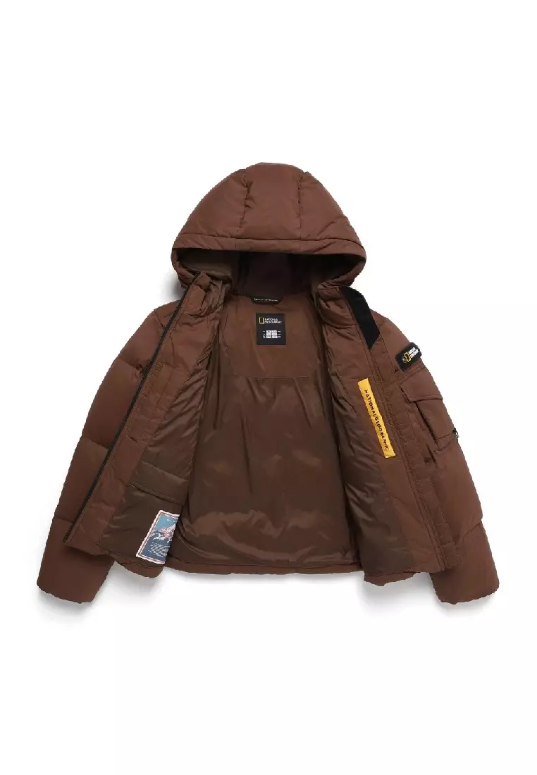 女裝GOLDEN MOLE短版連帽羽絨外套