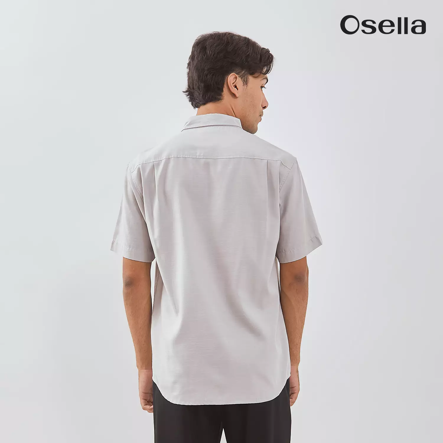 Osella Short Sleeve Tencel Shirt Top 2032660293 | Kemeja Lengan Pendek Pria