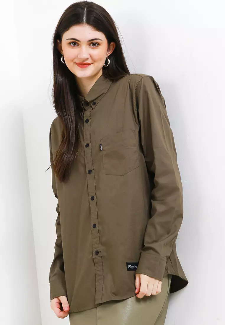 Worn Cortans Kemeja Panjang Army