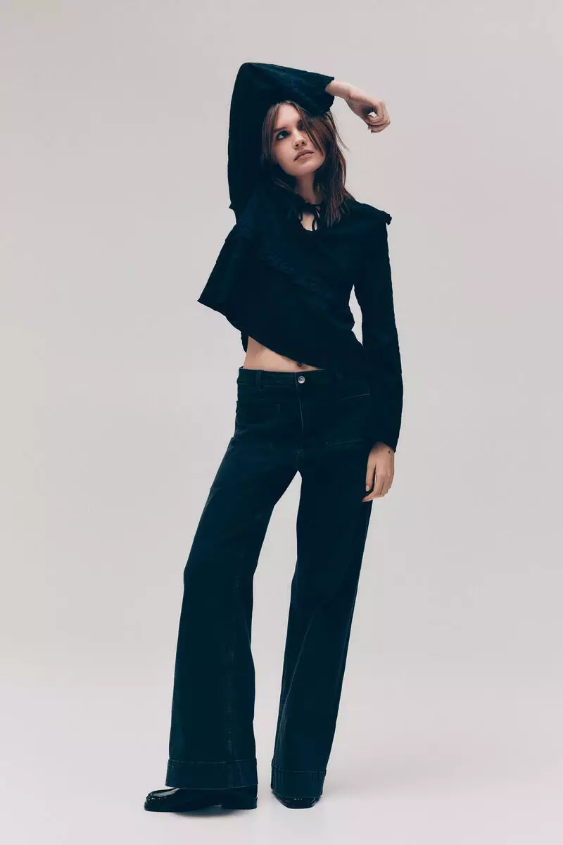 Jacquard jersey blouse