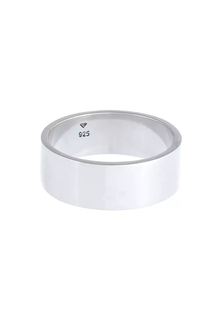 Ring Men Bandring Cross Oxidised Trend in 925 Sterling Silver