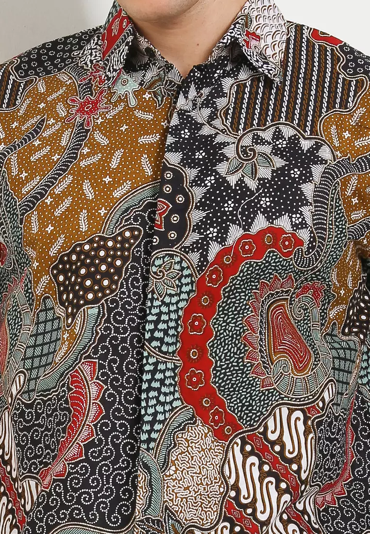 Elmar Kemeja Batik Premium Pria Casual Modern Lengan Pendek