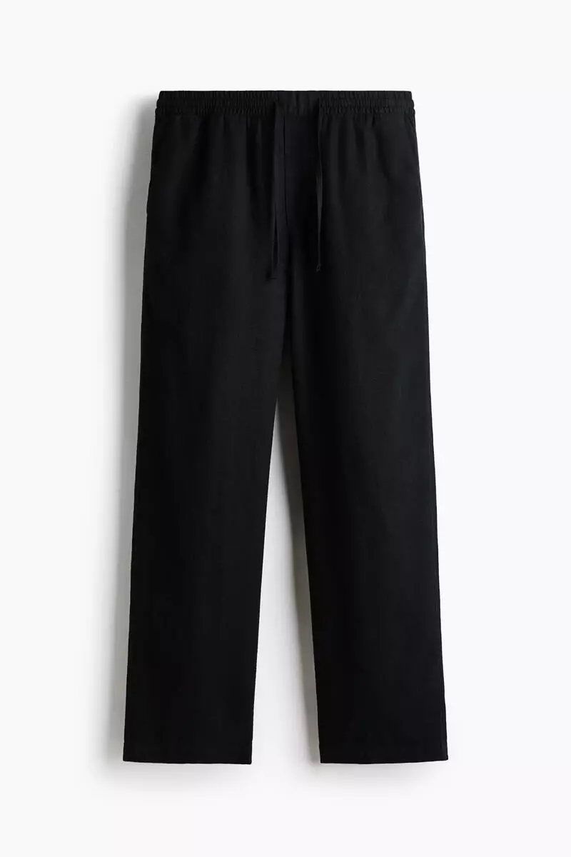 Relaxed Fit Linen-blend trousers