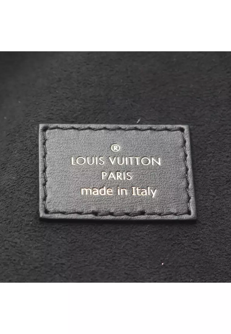 Pre-Loved Louis Vuitton Vanity PM monogram ink Handbag vanity bag leather black 2WAY