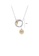 Glamorousky white 925 Sterling Silver Simple Fashion Gold Moon Geometric Round Star Tassel Pendant with Cubic Zirconia and Necklace 794AFAC27427C7GS_2