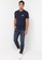 Jack & Jones navy Structure Embroidered Polo Shirt 0C28CAA9E4CB4AGS_3