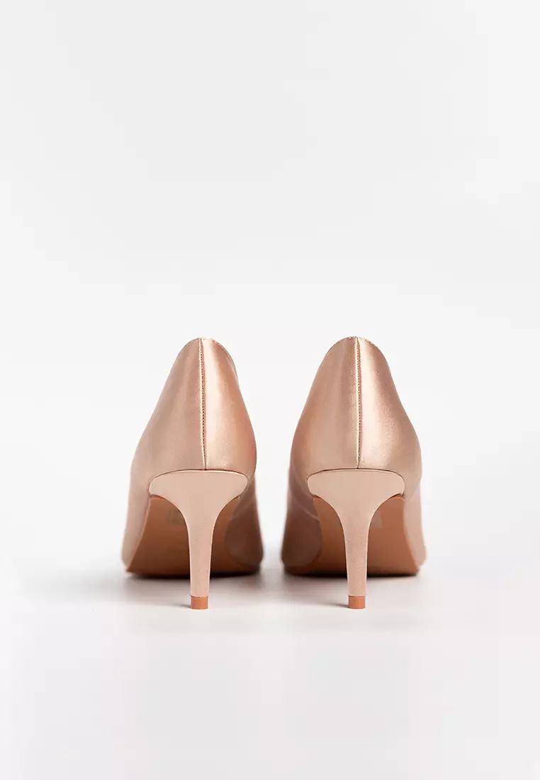 Joy Satin Rhinestone Heels