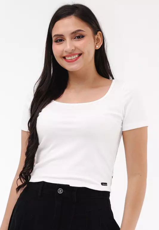 Rib Knits Short Sleeves Top