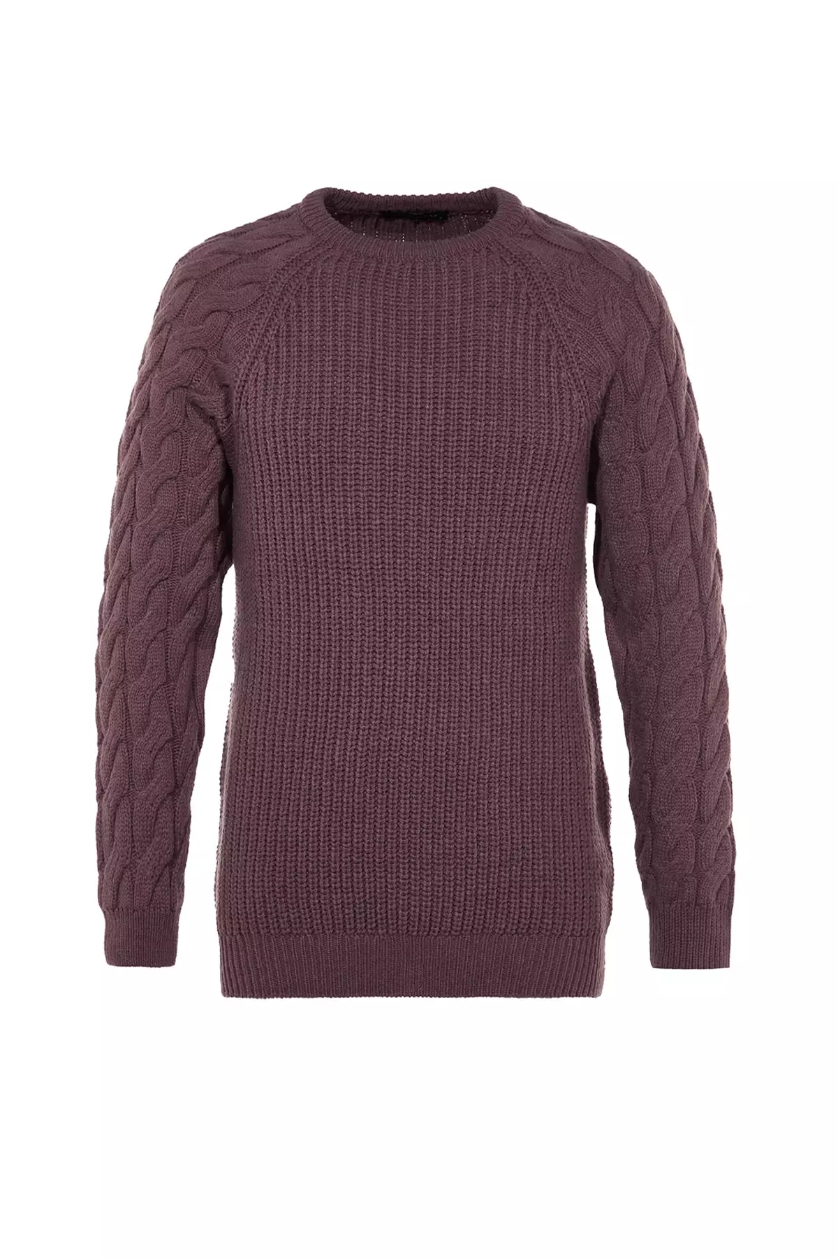 Trendyol Maglione Donna Regular Fit Girocollo Basic, Maniche Lunghe In Maglia, 80% Acrilico 20% Poliestere, Fucsia - 2