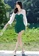 A-IN GIRLS white and green Elegant Mesh One-Piece Swimsuit AE394US859D718GS_6