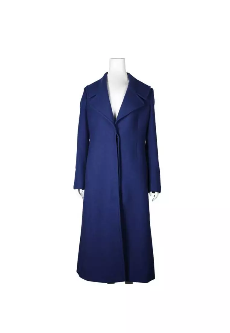 Electric blue hot sale wool coat