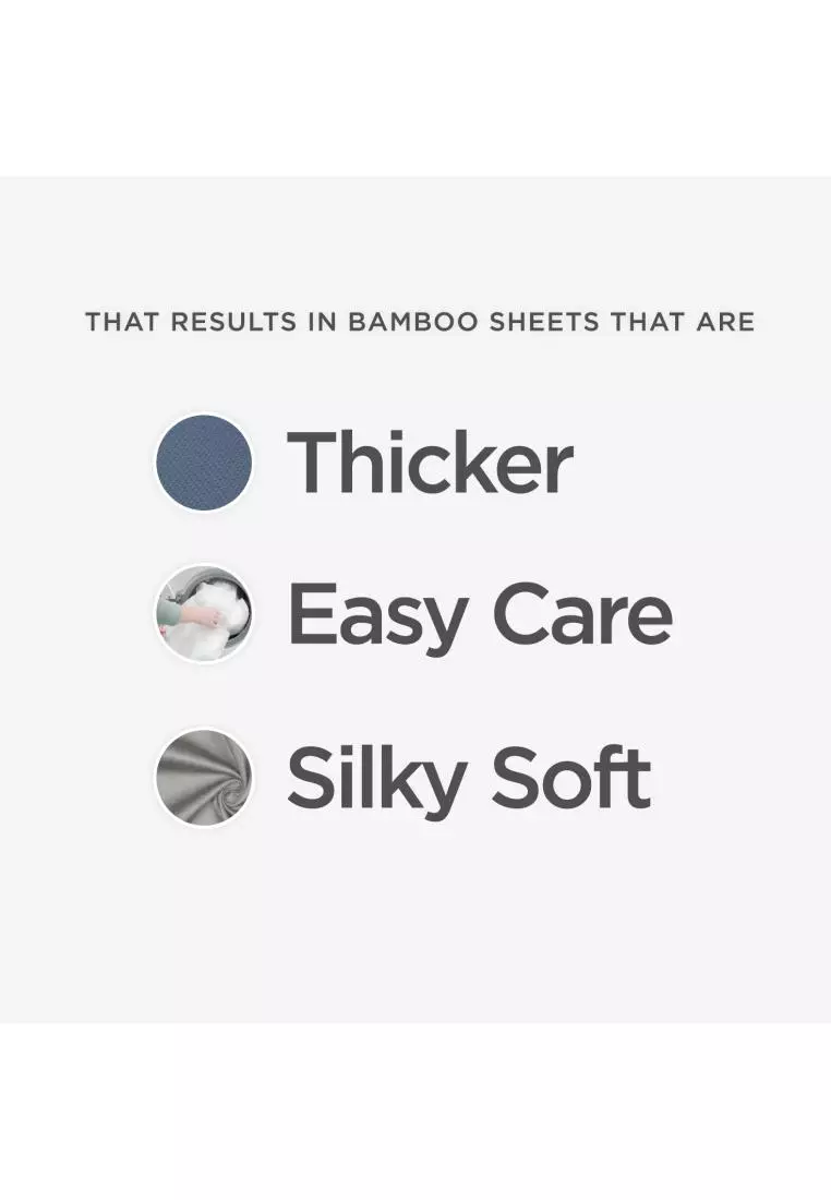 Buy (Fitted Sheet Set, NO QUILT COVER ) Bamboo Essentials 100 Bamboo Navy Fitted