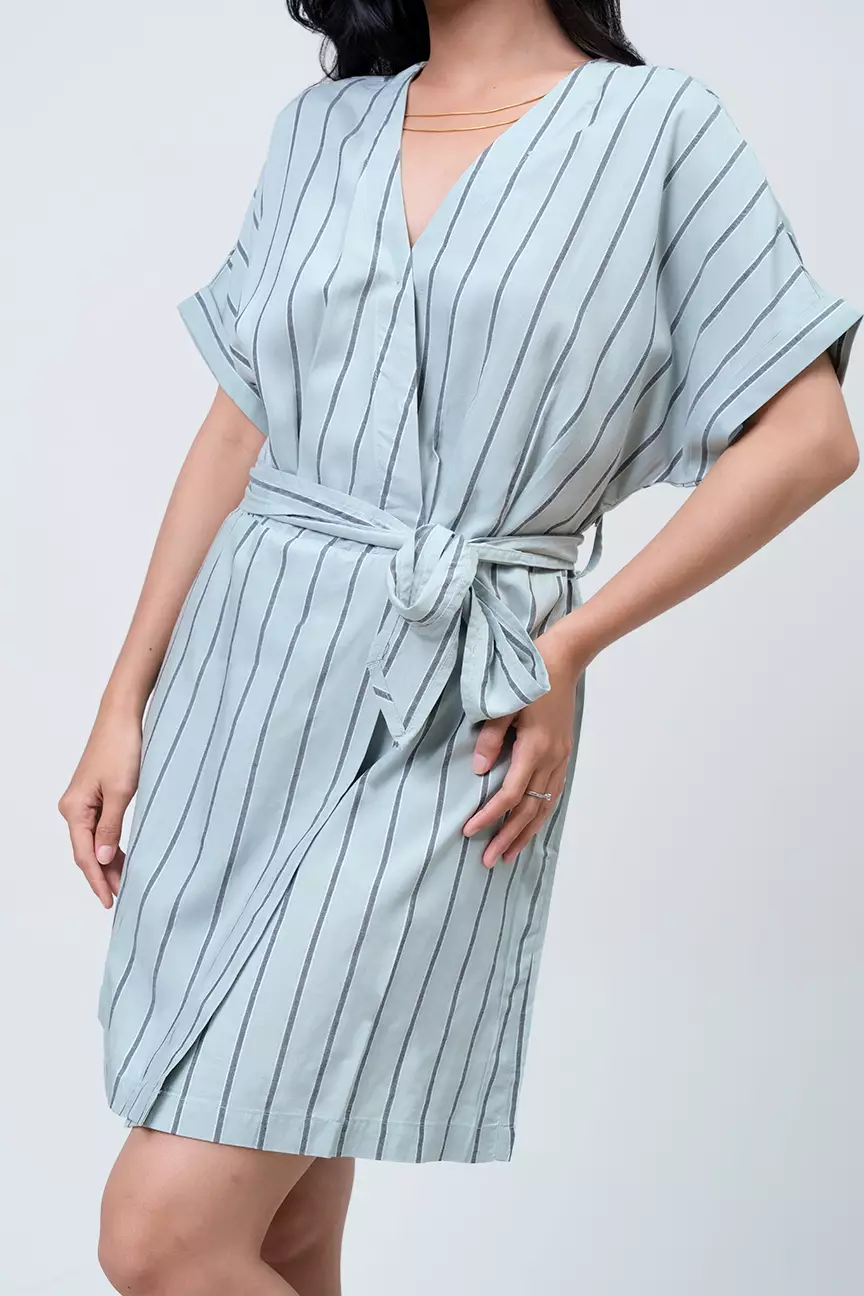 Dress Kelyn Stripe Green Black