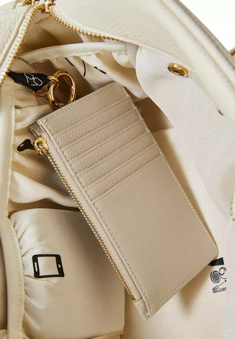 Amilie 卡包 真皮环扣小号拉链卡包 10+卡位-裸色