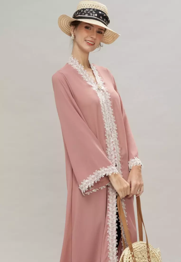 chinese dress ladies IBAKOM Abaya for Women Floral Lace Ethnic Style Moroccan Dress Modest  Muslim Dubai Attire Arabic Islamic Clothes Wedding Eid Ramadan Jalabiya  Kaftan Middle East Pakistani Dress Black XL at Amazon Women's Clothing