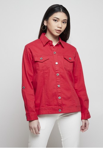red denim jacket womens