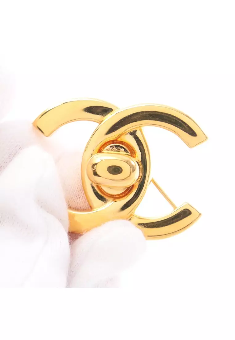 Buy Chanel Pre-loved CHANEL coco mark brooch GP gold 96A 2023
