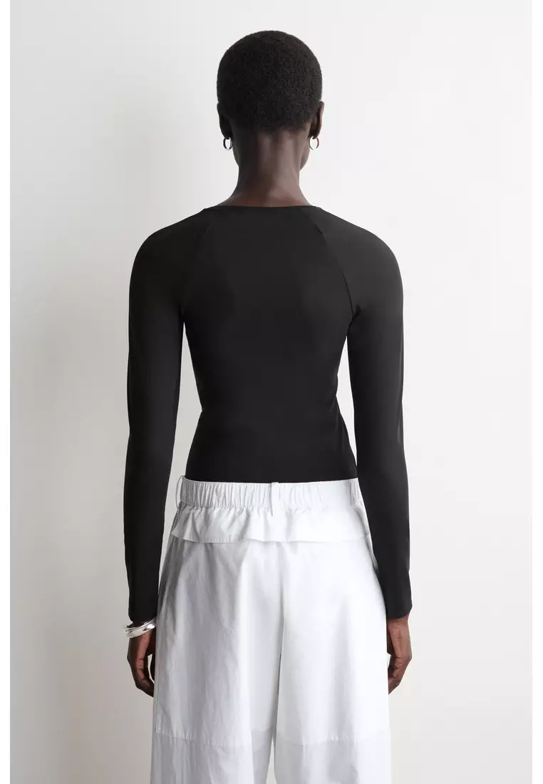 INTERLOCK JERSEY LONG-SLEEVED TOP