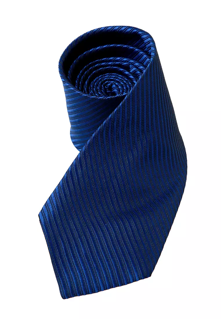 Ocean Dasi Pria Garis Long Line Tie Man Neckwear Aksesoris Fashion Material Polyester ORIGINAL - Light Navy