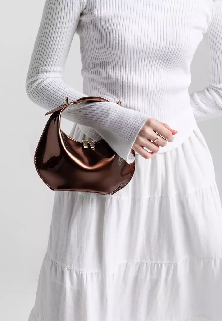 Kuki Mini Bag Patent - Coffee