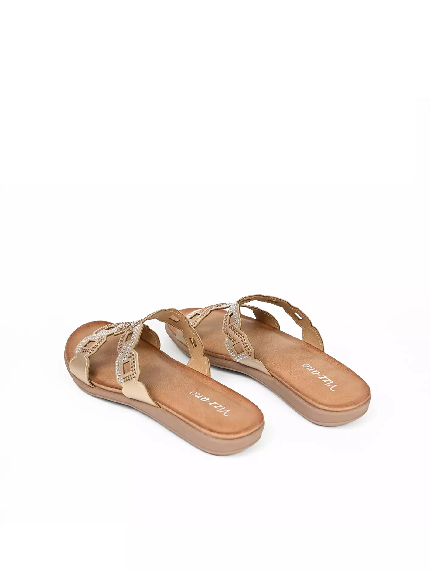 Vizzano Shoes Sandal Flat Slip On Wanita Cantik Design Virdie