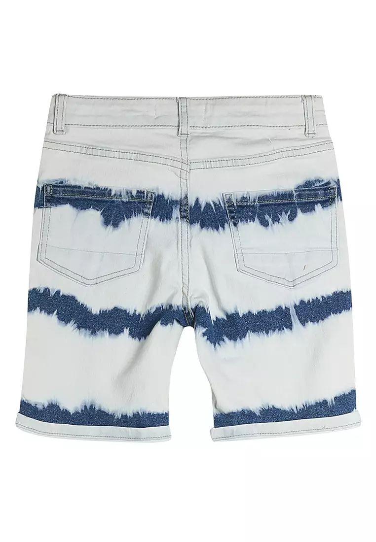 tie dye jean shorts