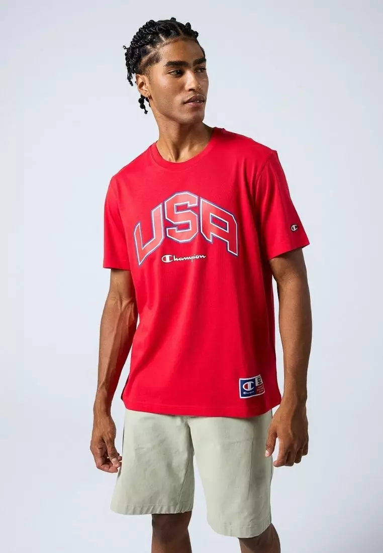 Graphic Crewneck T-Shirt With Print