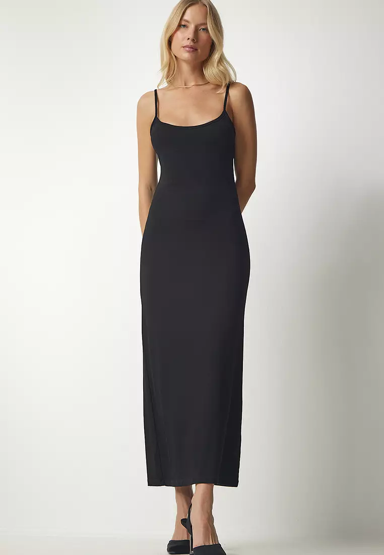 Strappy Knitted Column Dress