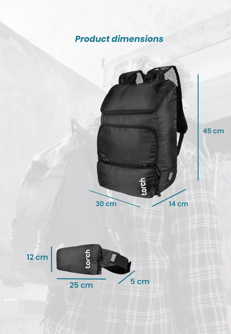 Jual TORCH.ID Torch Rampak Foldable Backpack 2 in 1 Tas Outdoor