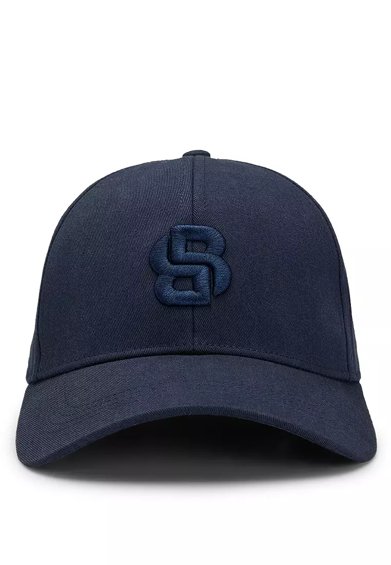 Embroidered Double B Monogram Twill Cap - BOSS Business