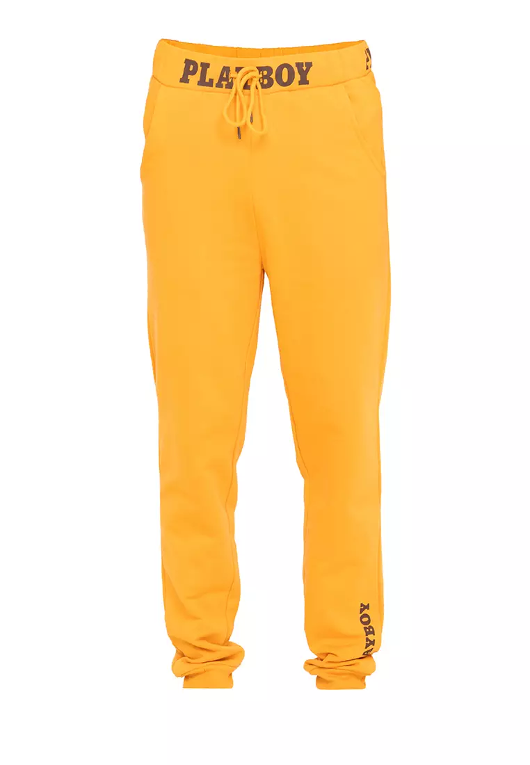 Playboy black best sale and yellow joggers