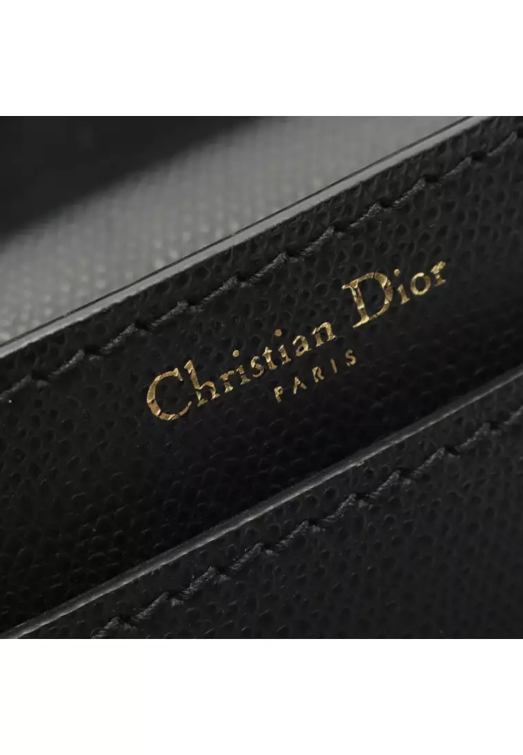 Pre-Loved Christian Dior J'ADIOR Jadior chain shoulder bag leather black