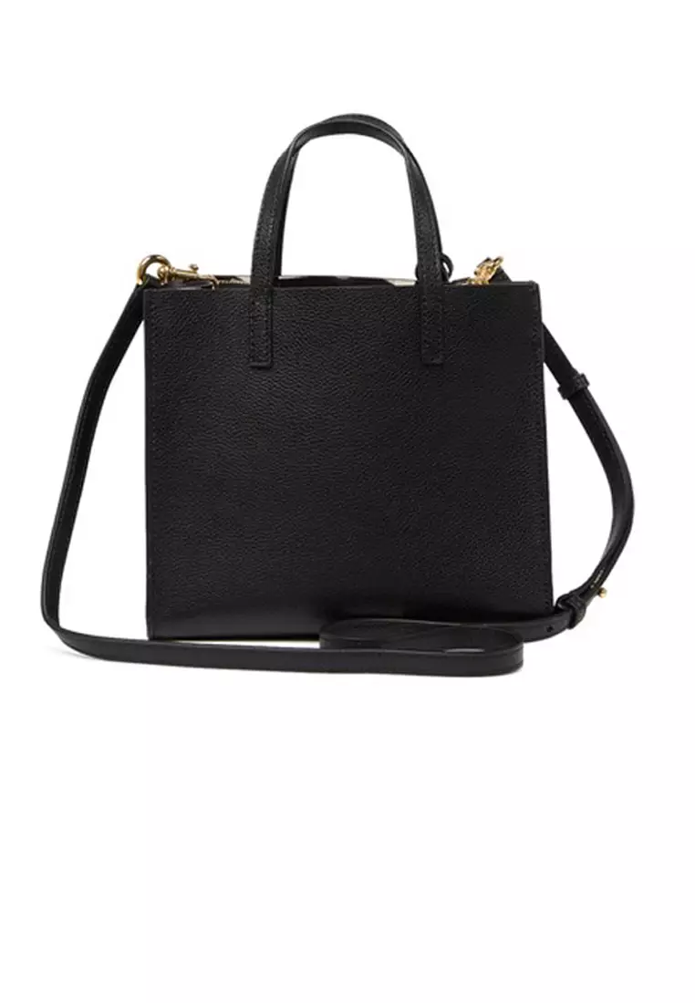 marc jacobs mini tote leather black