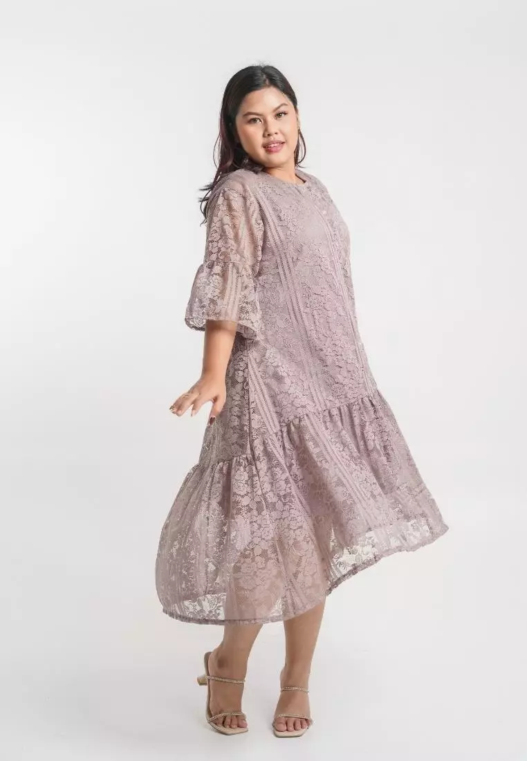 Plus Size Party Dress Aveline Ash Lilac
