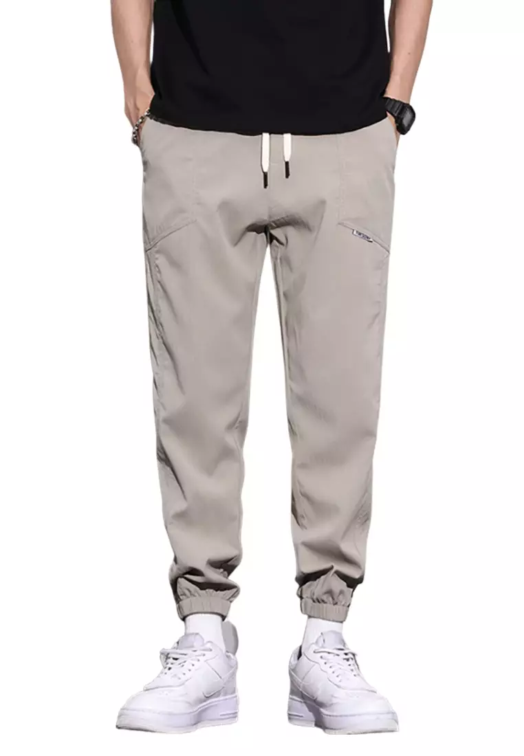 Joggers with drawstring ankle outlet