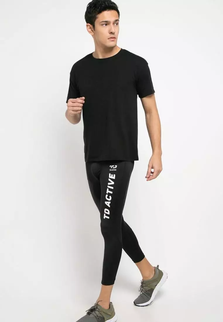 MB065 Pro Long Legging Olahraga Pria Black