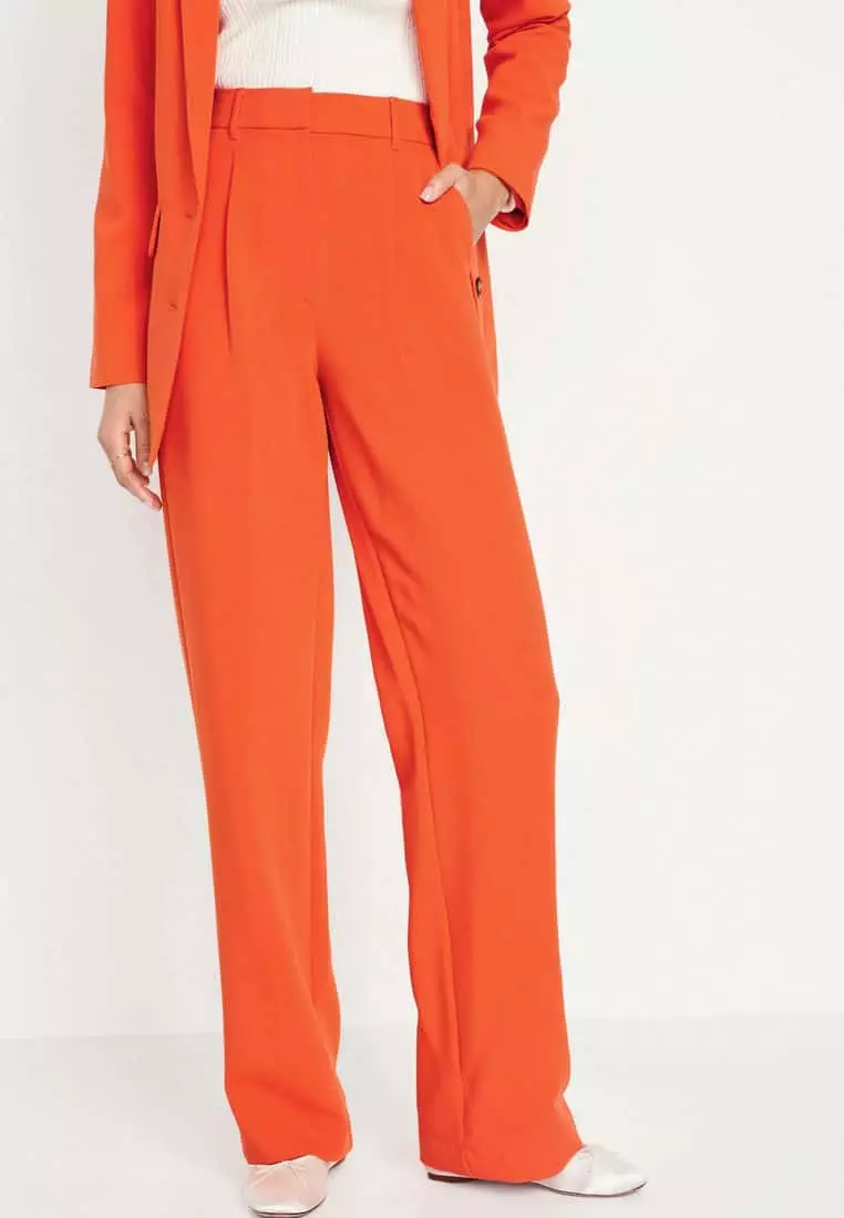 Buy Old Navy Extra High-Waisted Pleated Taylor Wide-Leg Trouser