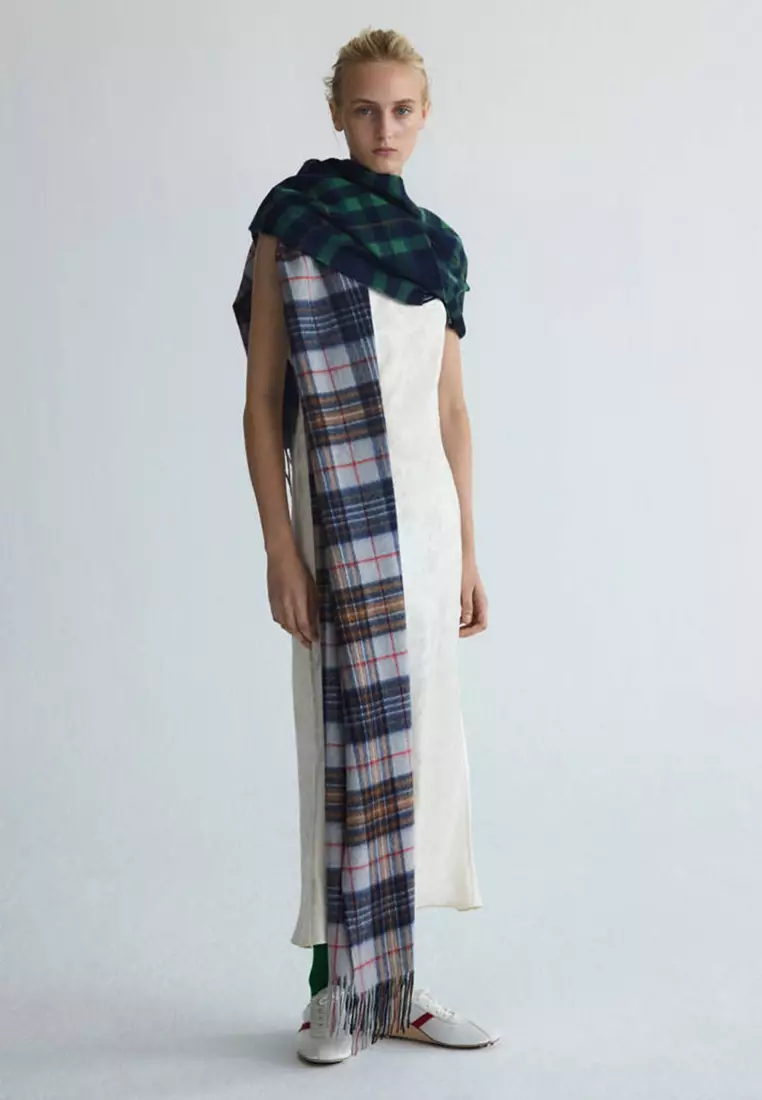Jacquard Dress With Silk Details