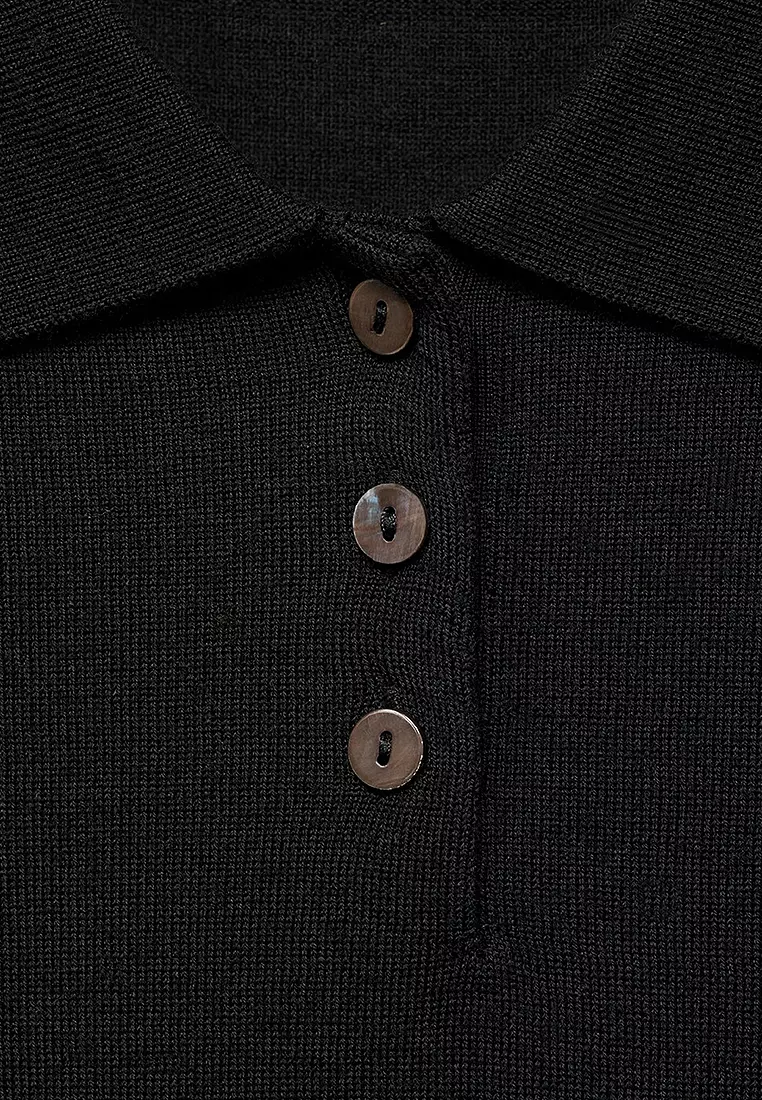 100% Wool Polo-Neck Sweater