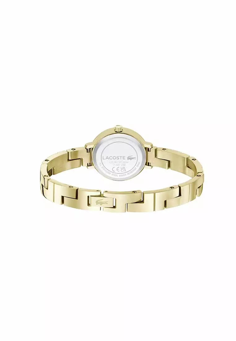 Tivoli Women's Watch Ionic Plated Thin Gold Steel Strap - Black Dial 2001375