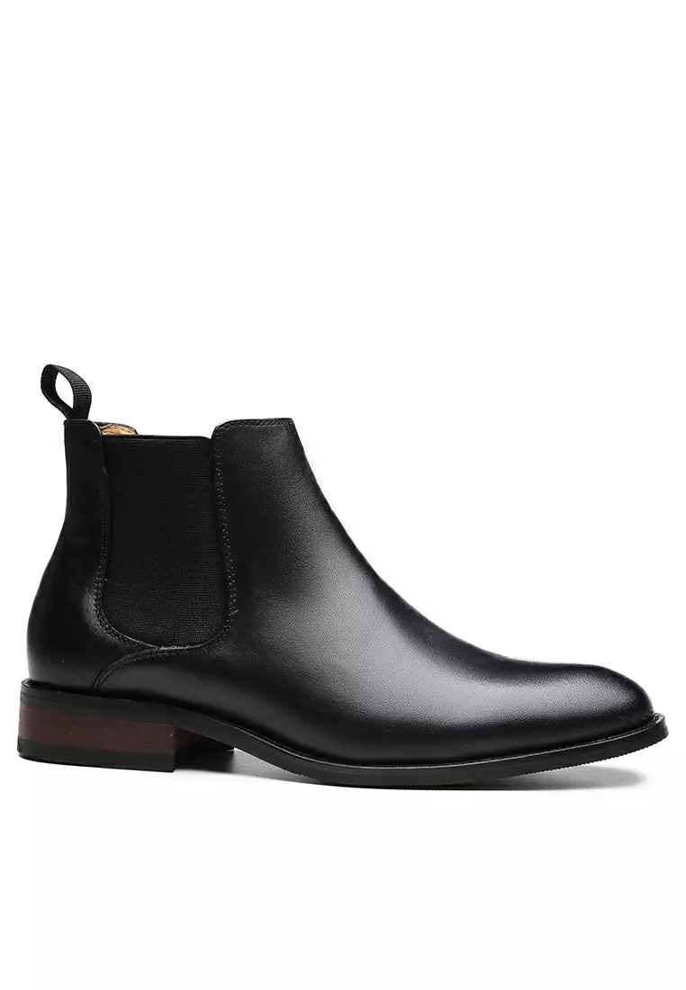 Mens black slip on boots sale