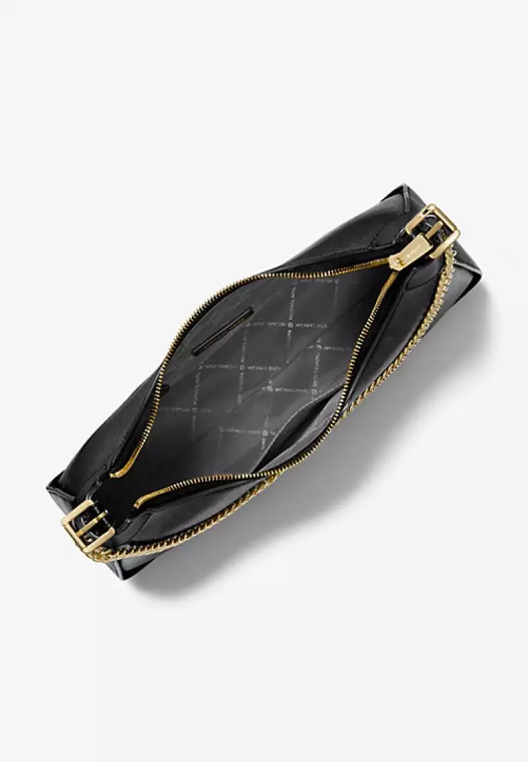 Michael Kors Wilma Large Leather Shoulder Bag Black