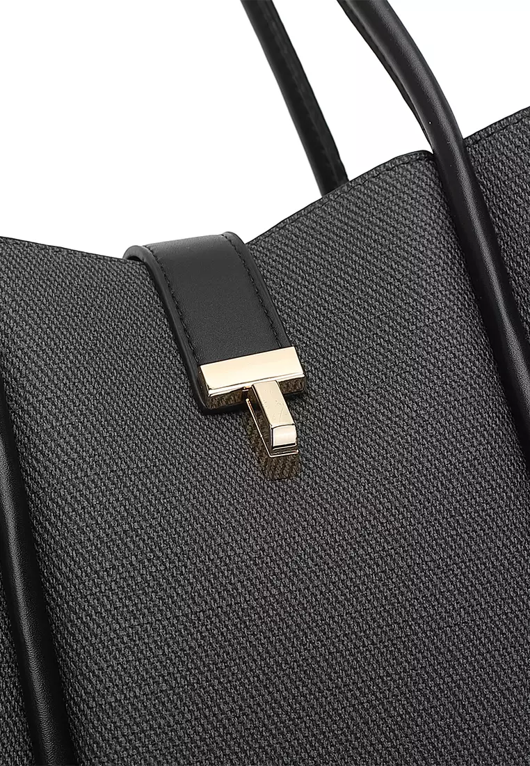 Women's Top Handle Bag / Sling Bag / Crossbody Bag / Shoulder Bag (Tas Tangan Wanita / Tas Selempang Wanita / Tas Bahu Wanita) - Hitam