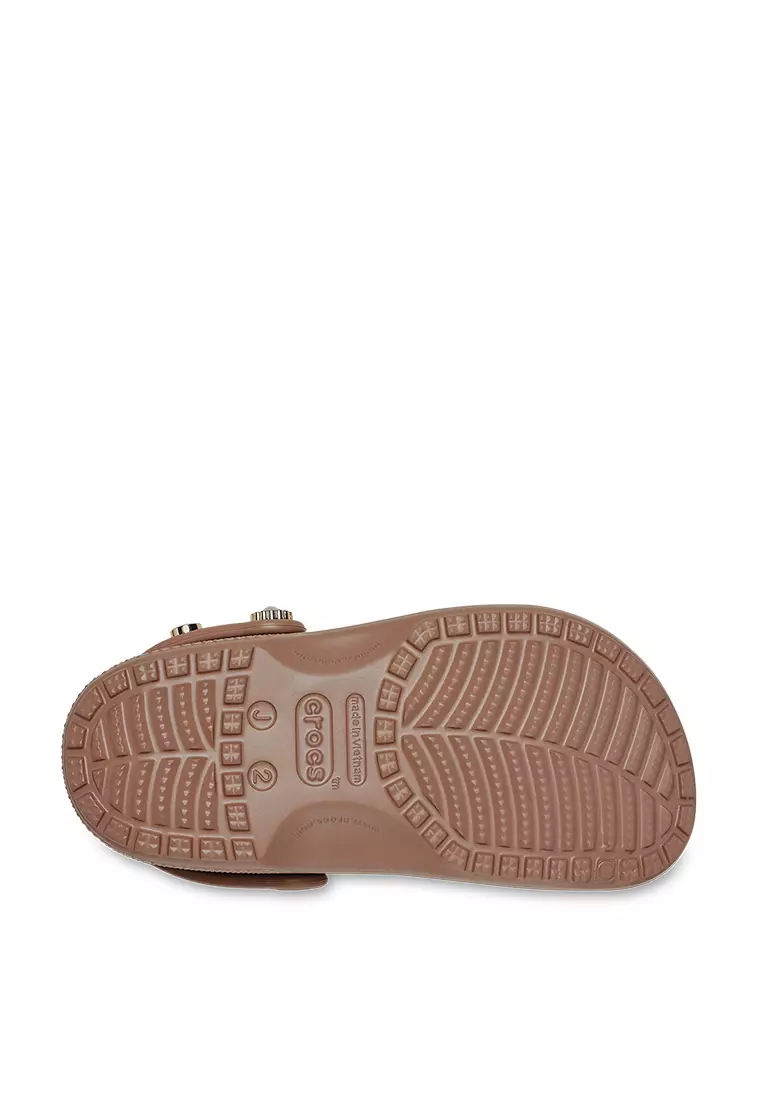 Crocs Kids Classic Pinnacle Embellishment Clog - Latte