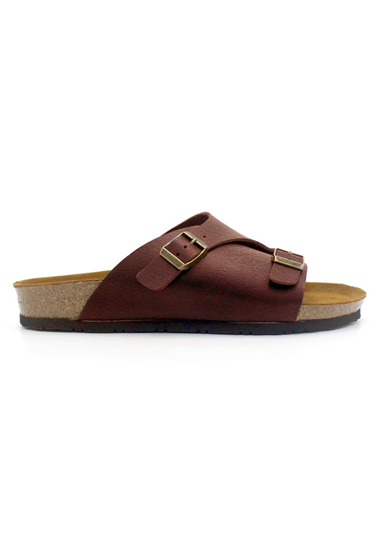 Jersey - Red Leather Sandals & Flip Flops