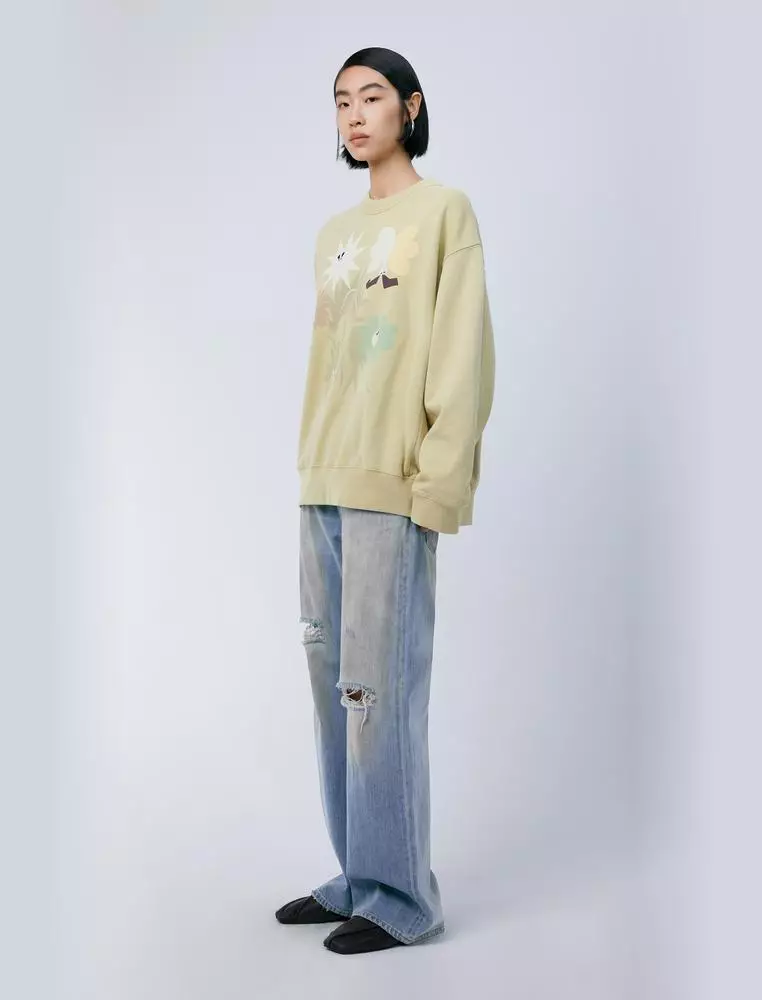 Long Sleeve Printed Pullover Hoodie