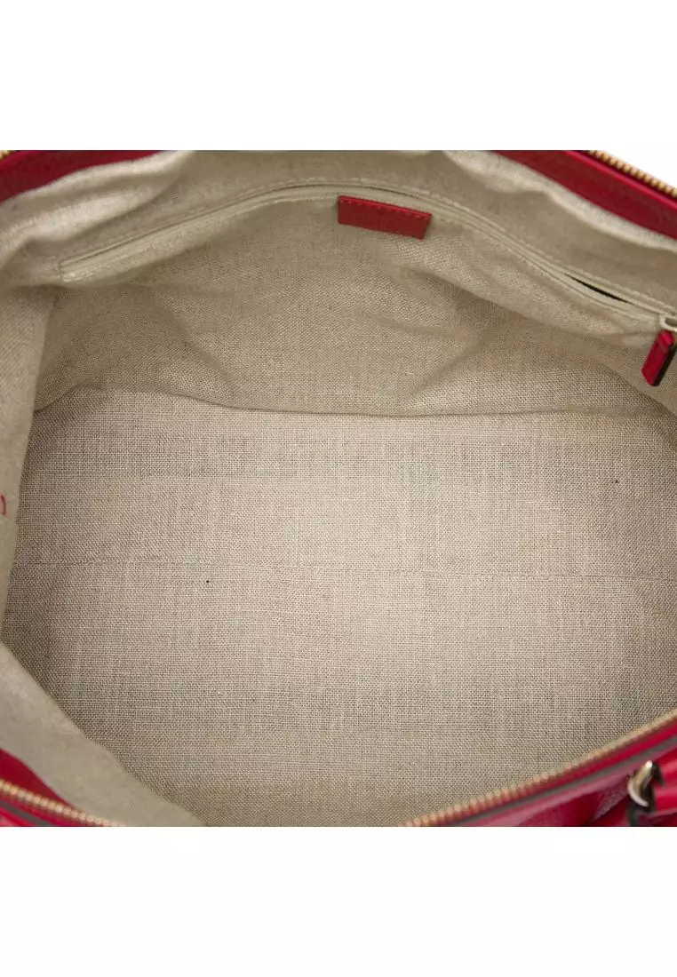 Pre-Loved Gucci Large Dollar Calfskin Gg Charm Dome Satchel