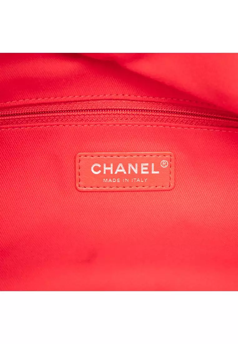 Pre-Loved Chanel Medium Cc Quilted Canvas Double Face Deauville Tote