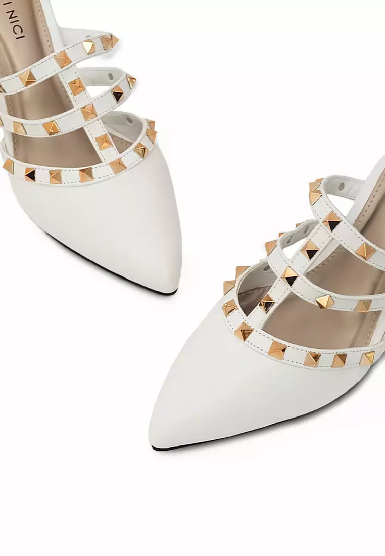 VIVI NICI - Annchi Sandal Mules Hak 7 cm Clean White