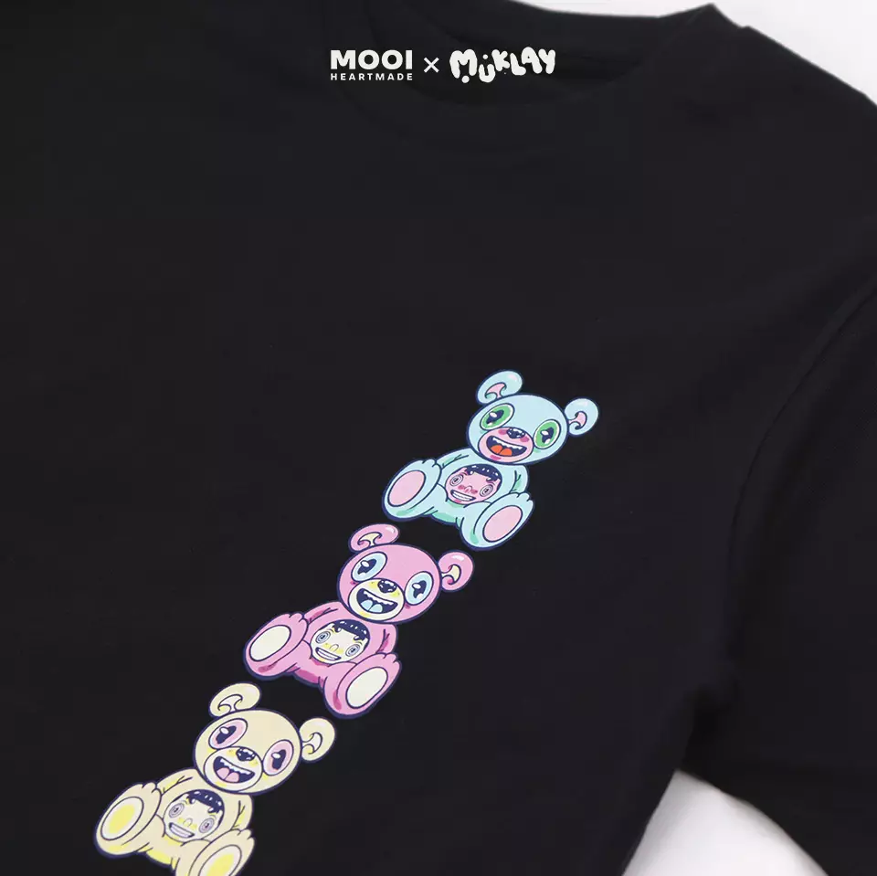 Mooi X Muklay Kaos Dewasa Unisex Graphic Tee Adult - Navy